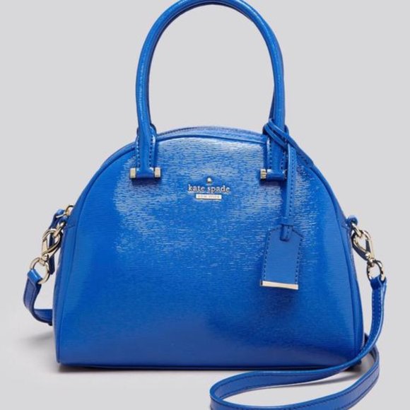 kate spade Handbags - Kate Spade Cedar St Patent Blue Satchel Crossboby